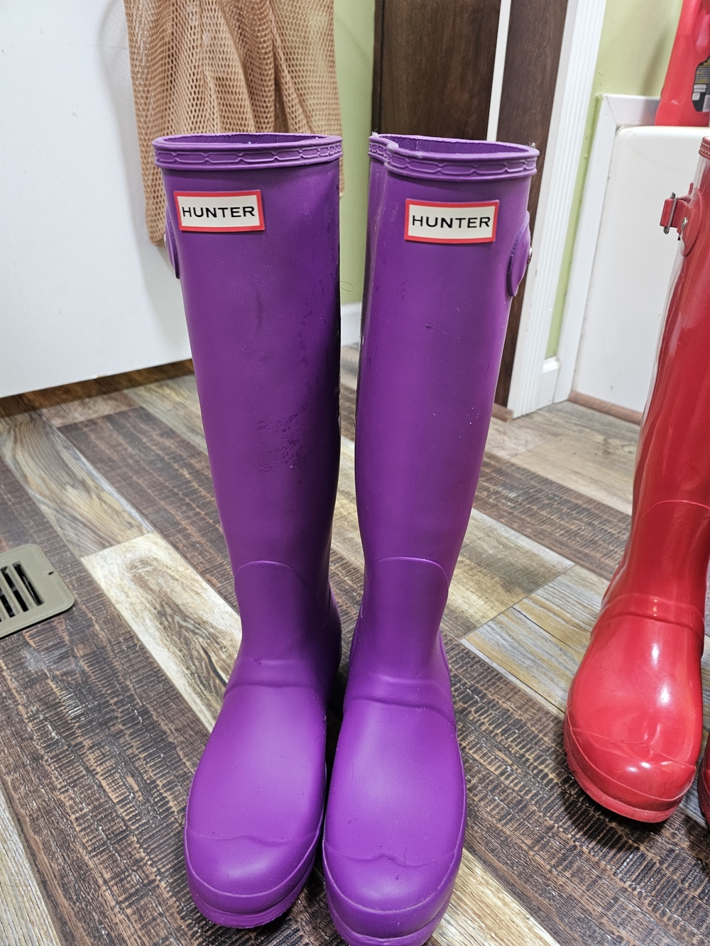 Hunter Purple Tall Rubber Rain Boots